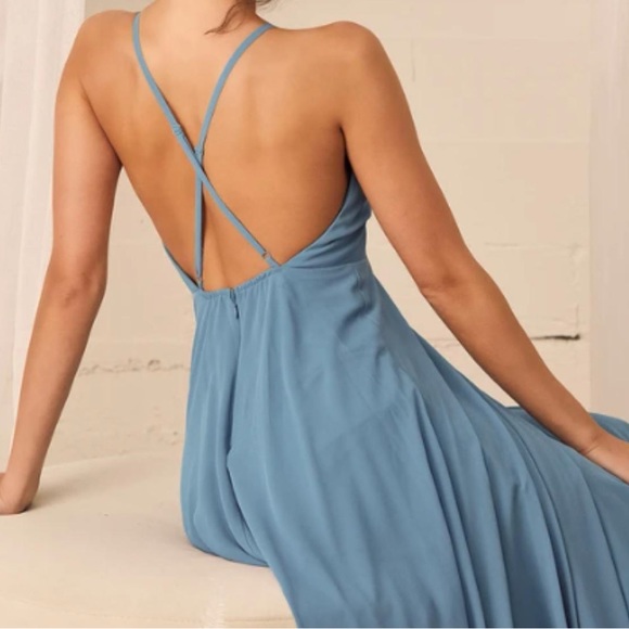 Lulu’s Mythical Kind of Love Dress | Slate Blue | Size Small - Picture 2 of 7